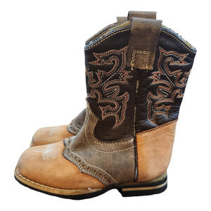 Tom boots Ciceg 1251 cowhide western cowboy youth boys sz 9.5 leather brown